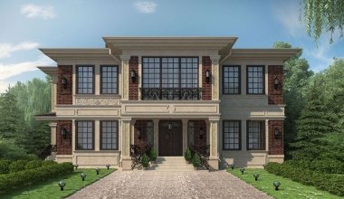 Коттедж №21. Проект "Манхэттен" 380 кв.м, участок 12 соток. Кирпич. (участок с подрядом).